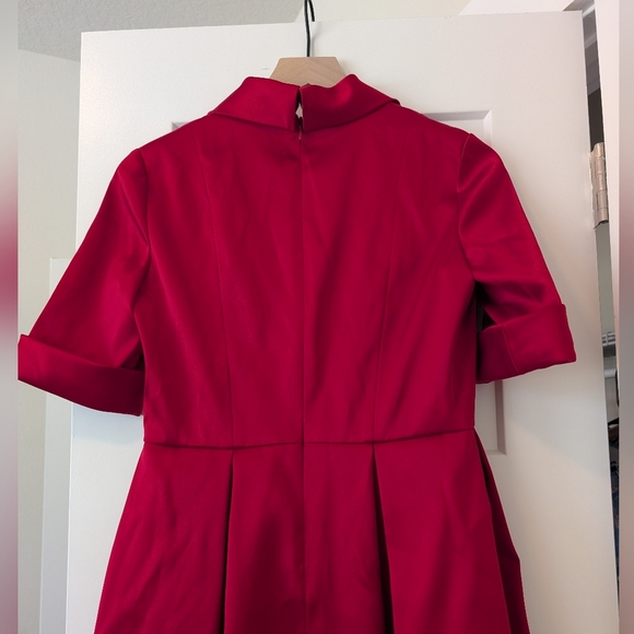 NWT Gal Meets Glam Collection Ruby Red Satin Christmas Holiday Dress 6 Petite - Picture 9 of 9